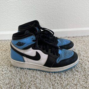 Nike Air Jordan Sneakers Blue Black White Size 5.5 Youth